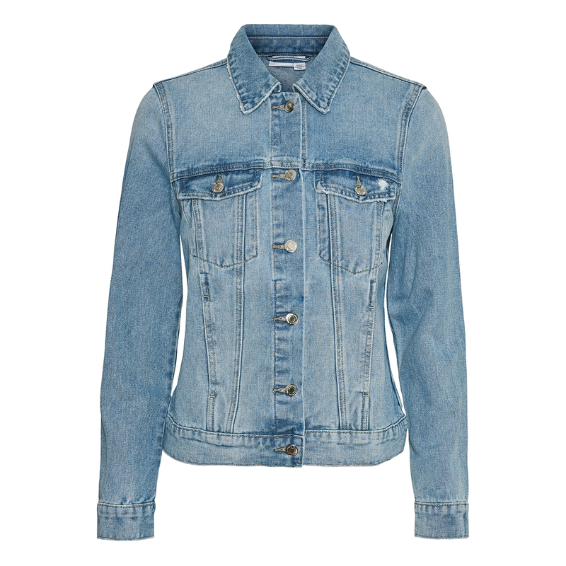 Dames Spijkerjack VMZORICA Vero Moda BLEACHED BLUE DENIM