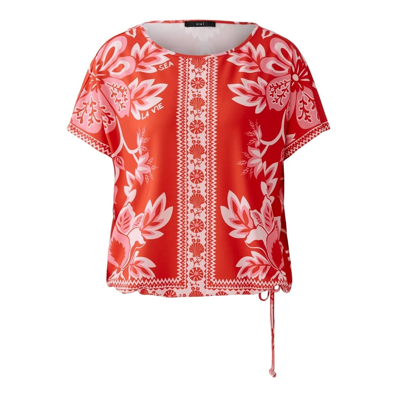 Dames T-shirt 0093639 Oui ROOD DESSIN