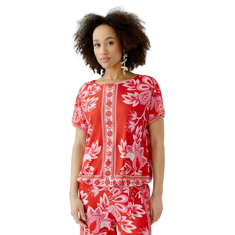 Dames T-shirt 0093639 Oui ROOD DESSIN