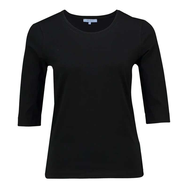 Dames T-shirt 22057basistop1/2mw Les Copines ZWART