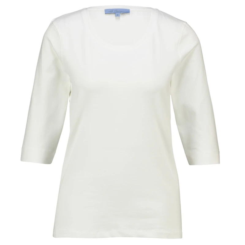 Dames T-shirt 22057basistop1/2mw Les Copines OFF-WHITE