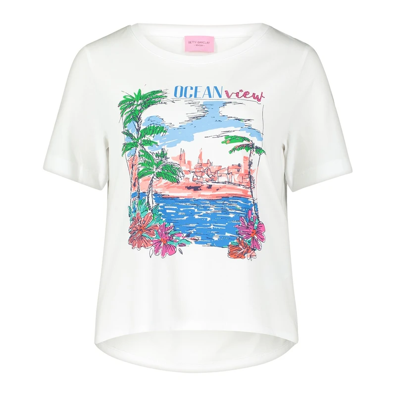 Dames T-shirt 23028090 Betty-So Cosy WIT DESSIN