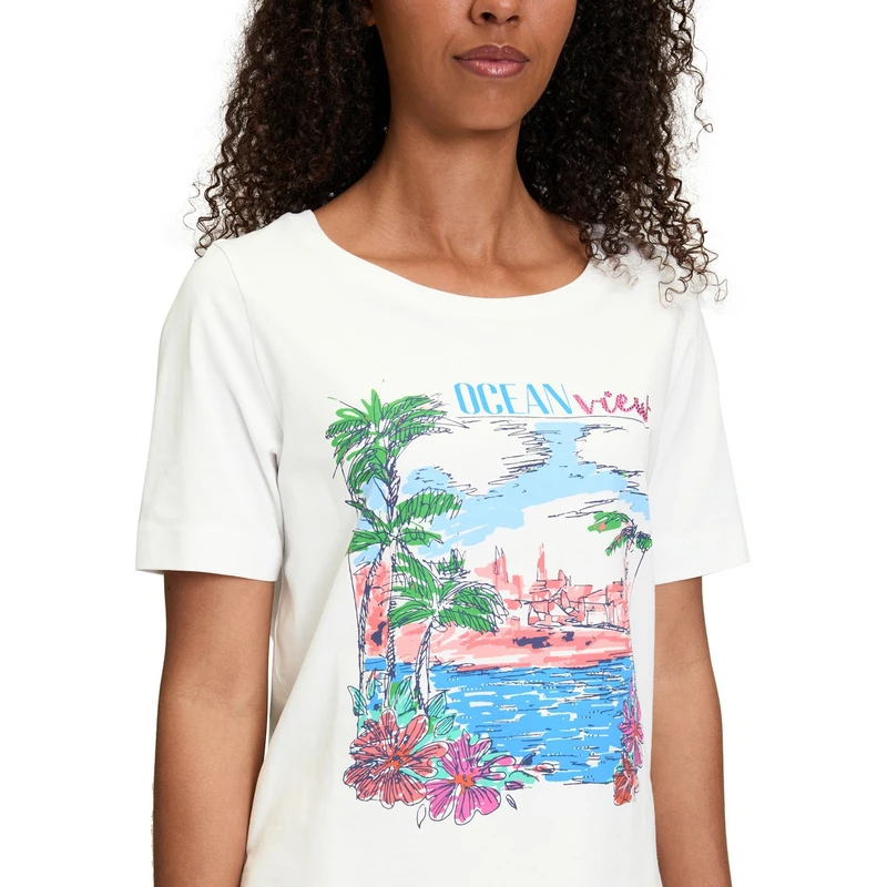 Dames T-shirt 23028090 Betty-So Cosy WIT DESSIN