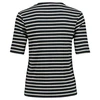 Dames T-shirt 23085 rib streep km