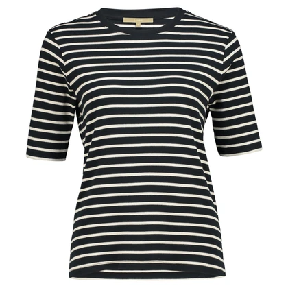 Dames T-shirt 23085 rib streep km