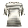 Dames T-shirt 23085 rib streep km