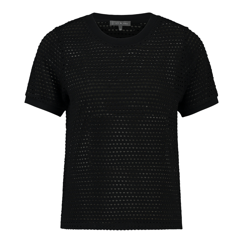 Dames T-shirt 24003 Ivy & You ZWART