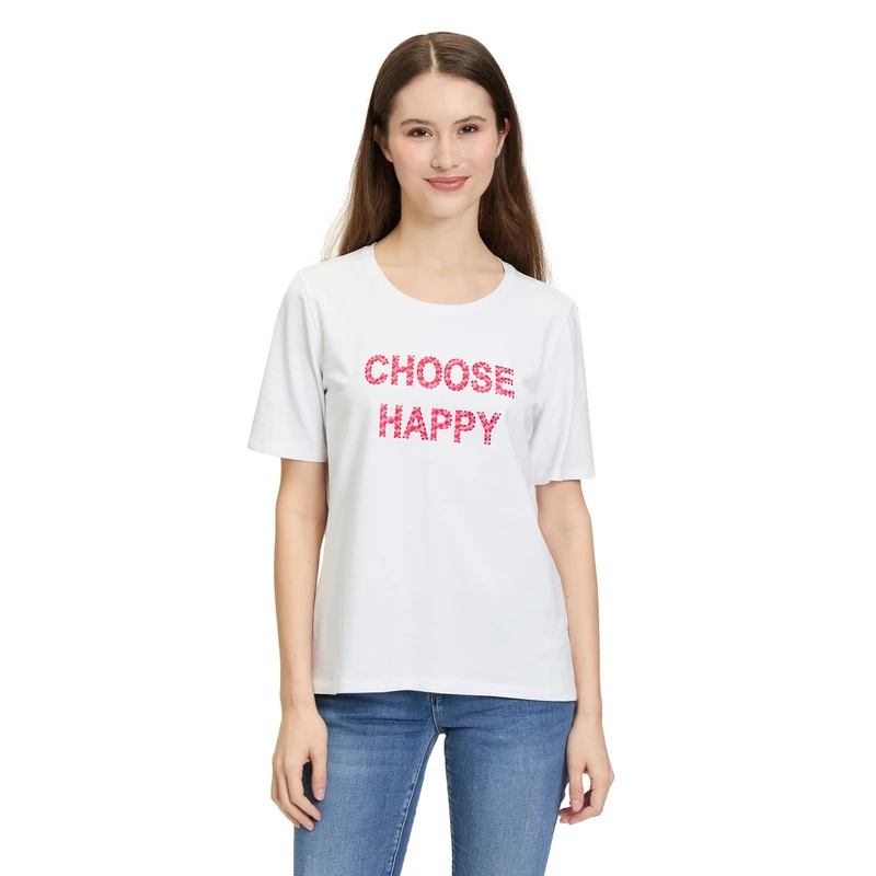 Dames T-shirt 24221092 Betty Barclay WIT DESSIN