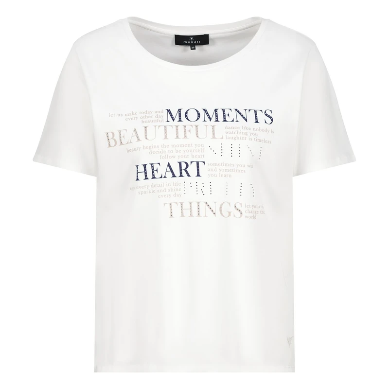 Dames T-shirt 409081 Monari OFF-WHITE
