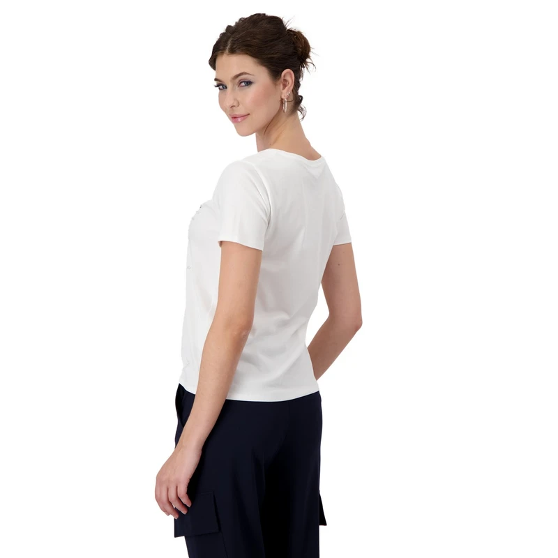 Dames T-shirt 409081 Monari OFF-WHITE