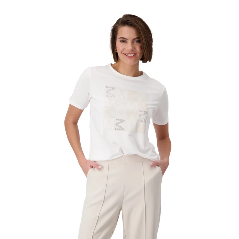 Dames T-shirt 409431 Monari OFF-WHITE