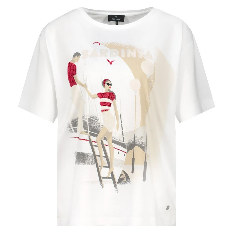 Dames T-shirt 409727 Monari ECRU
