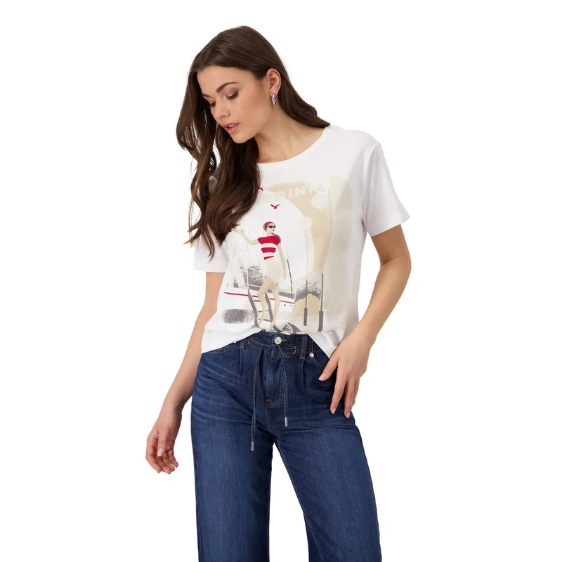 Dames T-shirt 409727 Monari ECRU