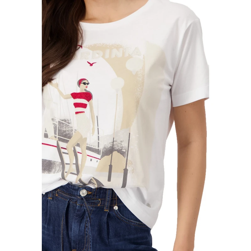 Dames T-shirt 409727 Monari ECRU