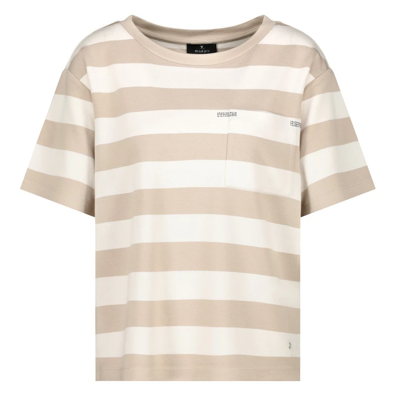 Dames T-shirt 409902 Monari BRUIN DESSIN