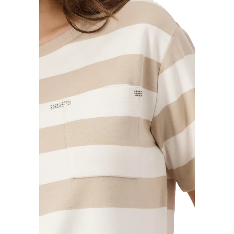 Dames T-shirt 409902 Monari BRUIN DESSIN