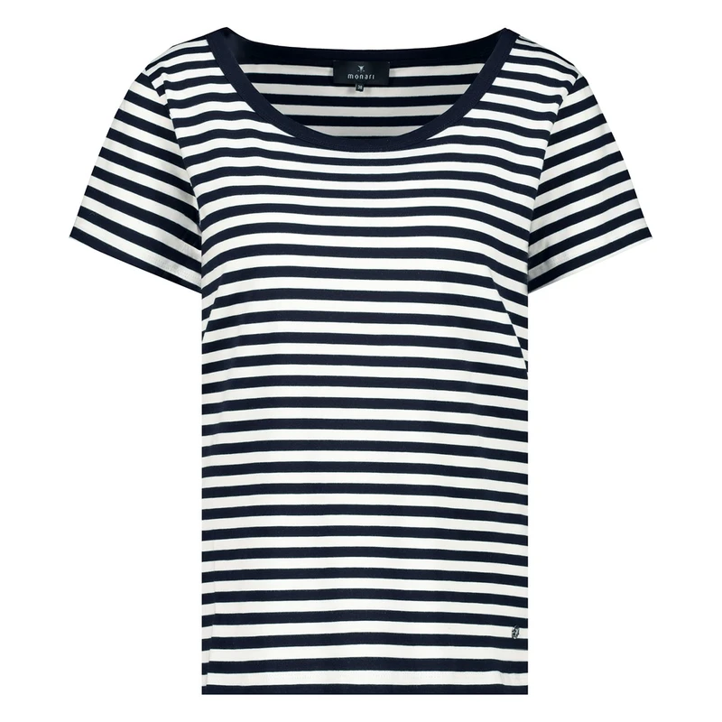 Dames T-shirt 410032 Monari BLAUW DESSIN