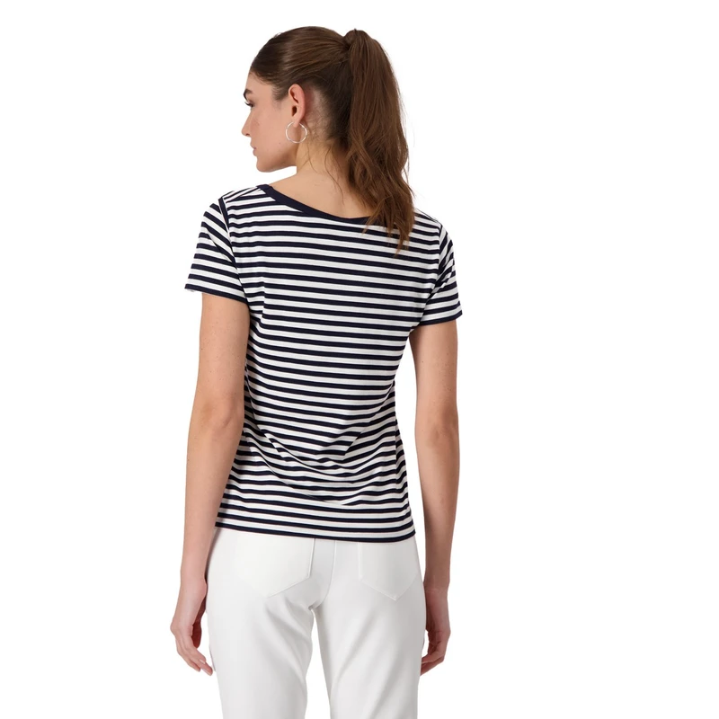 Dames T-shirt 410032 Monari BLAUW DESSIN