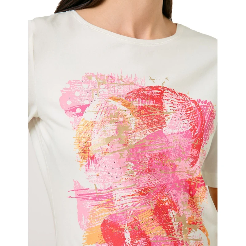 Dames T-shirt 570231-35003 Gerry Weber ZWART DESSIN