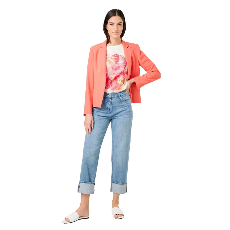 Dames T-shirt 570231-35003 Gerry Weber ZWART DESSIN