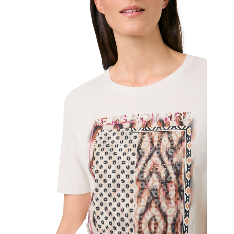 Dames T-shirt 570237-35010 Gerry Weber GEEL DESSIN