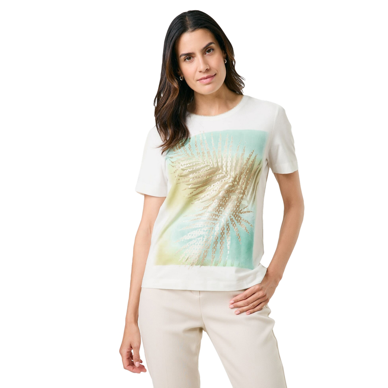 Dames T-shirt 570255-35003 Gerry Weber BLAUW DESSIN