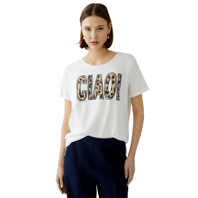 Dames T-shirt 92560 Oui OFF-WHITE