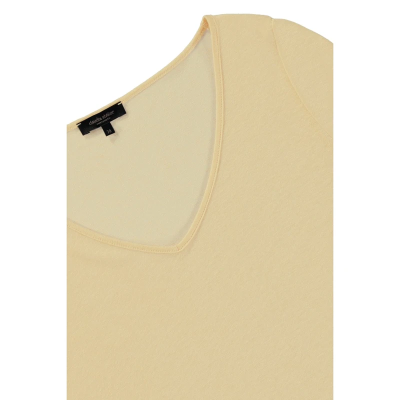 Dames T-shirt CS24-13518 Claudia Strater BEIGE