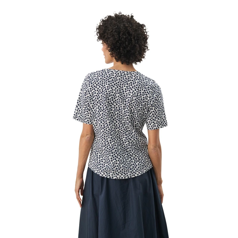 Dames T-shirt Curlia Part Two BLAUW DESSIN