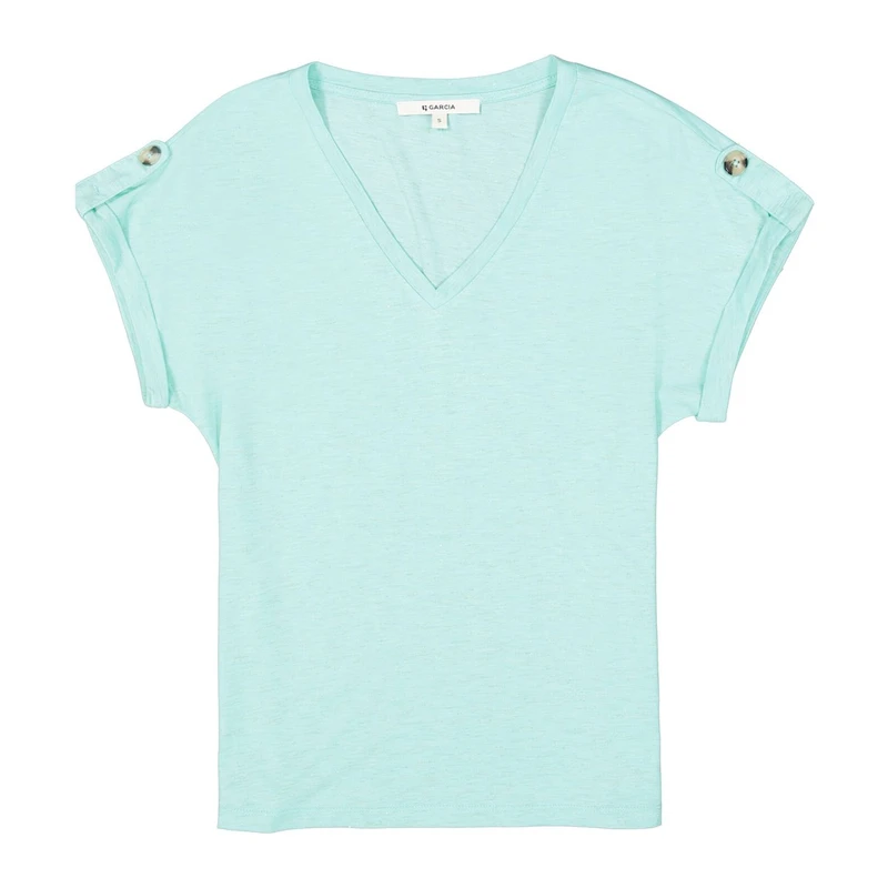 Dames T-shirt D50003 Garcia BLEACHED BLUE DENIM
