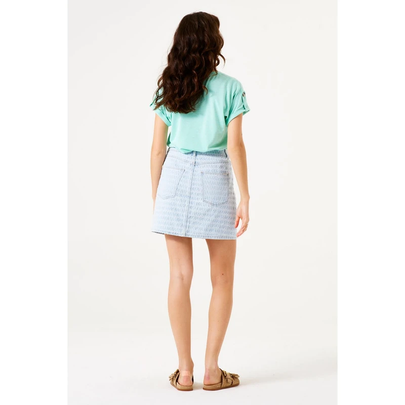 Dames T-shirt D50003 Garcia BLEACHED BLUE DENIM