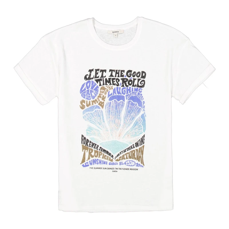 Dames T-shirt D50007 Garcia OFF-WHITE