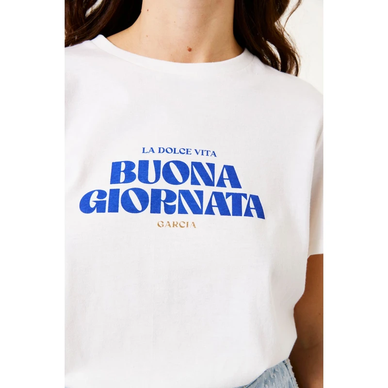 Dames T-shirt D50011 Garcia OFF-WHITE