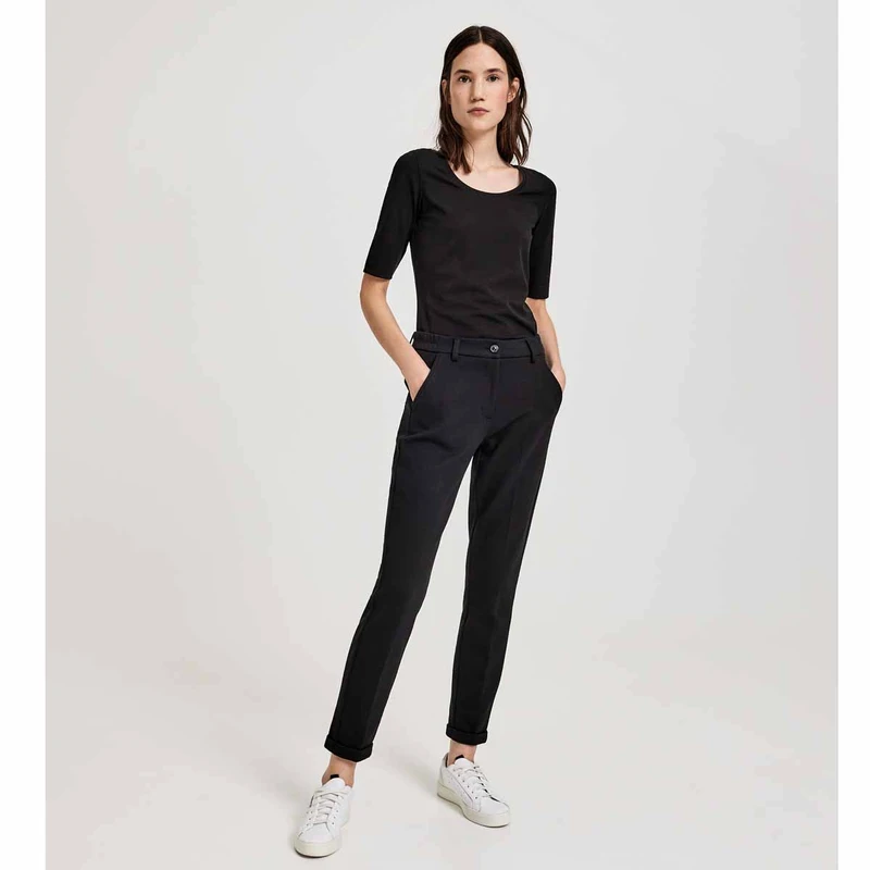 Dames T-shirt daily F Opus ZWART