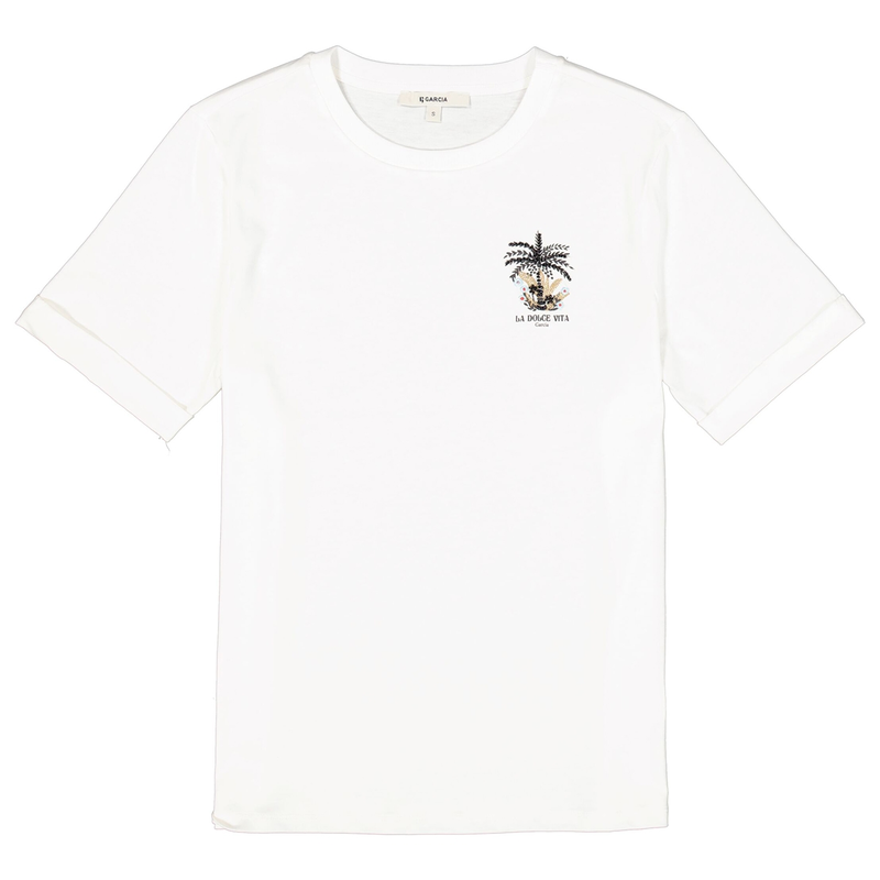 Dames T-shirt E50210 Garcia OFF-WHITE