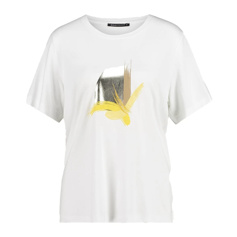 Dames T-shirt EX24-13038 Expresso Wit