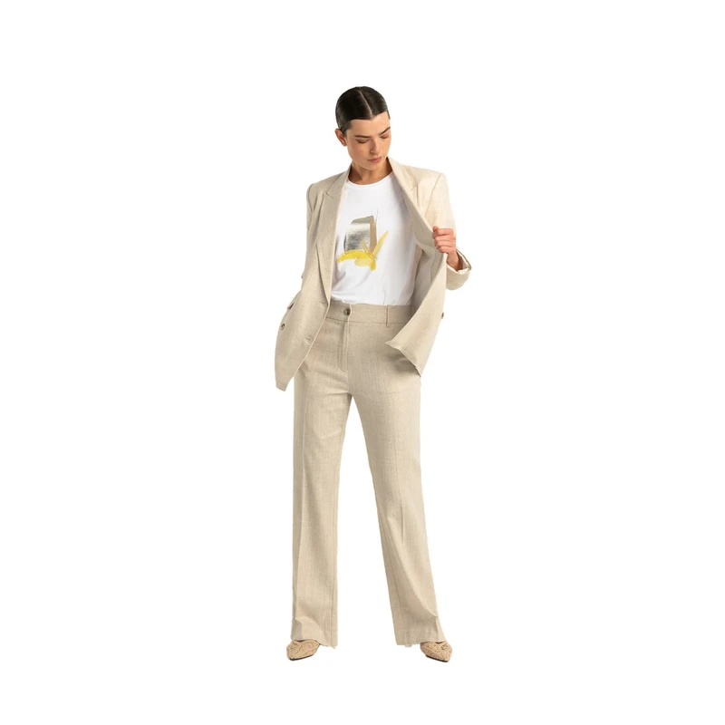 Dames T-shirt EX24-13038 Expresso Wit