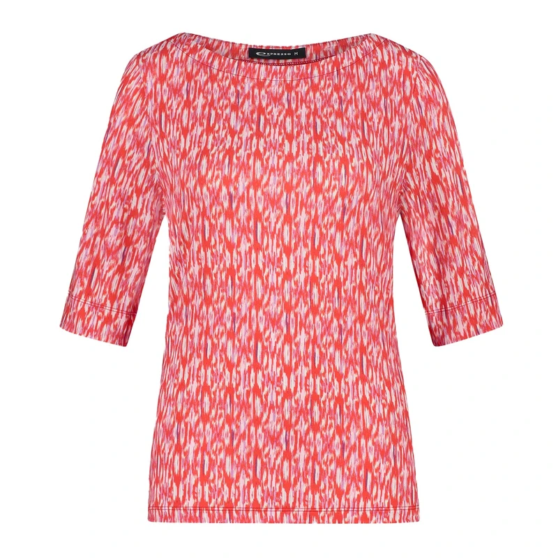 Dames T-shirt EX24-13084 Expresso ROOD