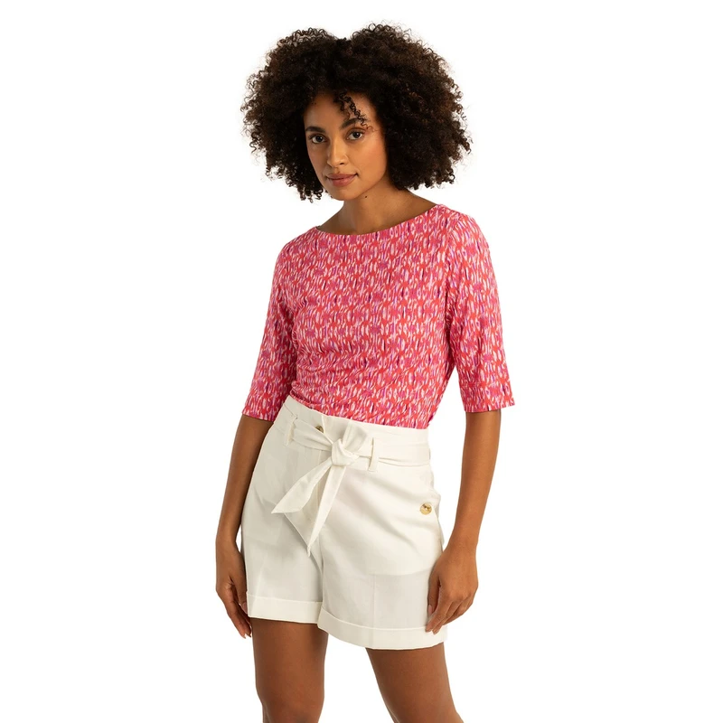 Dames T-shirt EX24-13084 Expresso ROOD