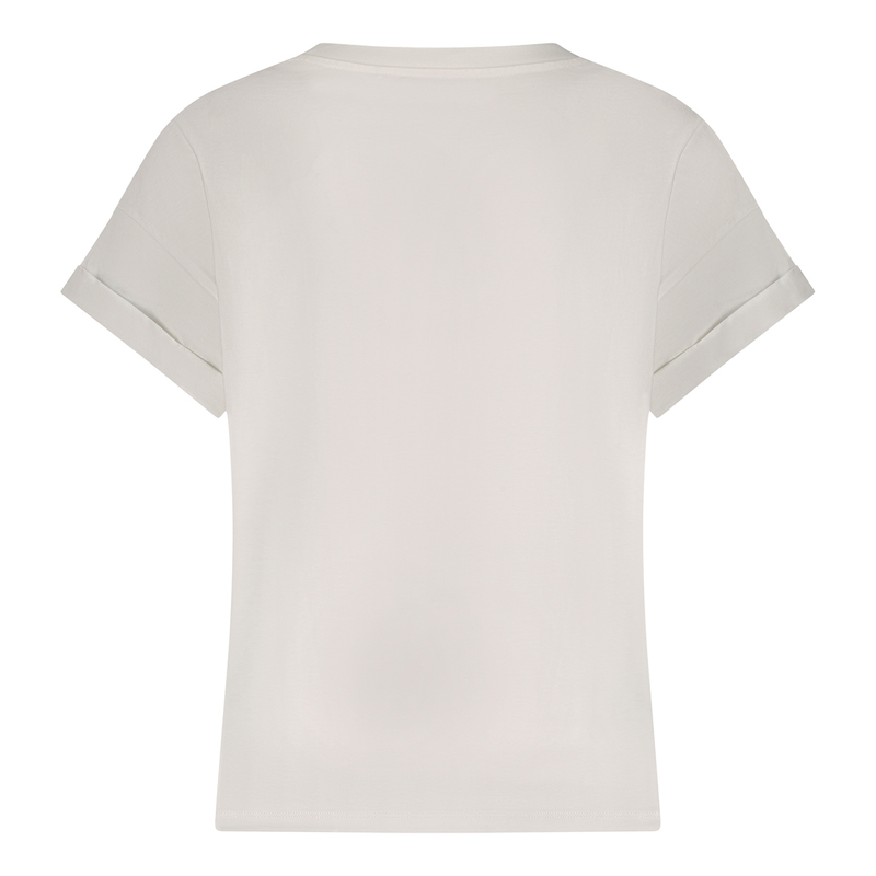 Dames T-shirt FEMKE SHIRT LE CLUB Nukus OFF-WHITE
