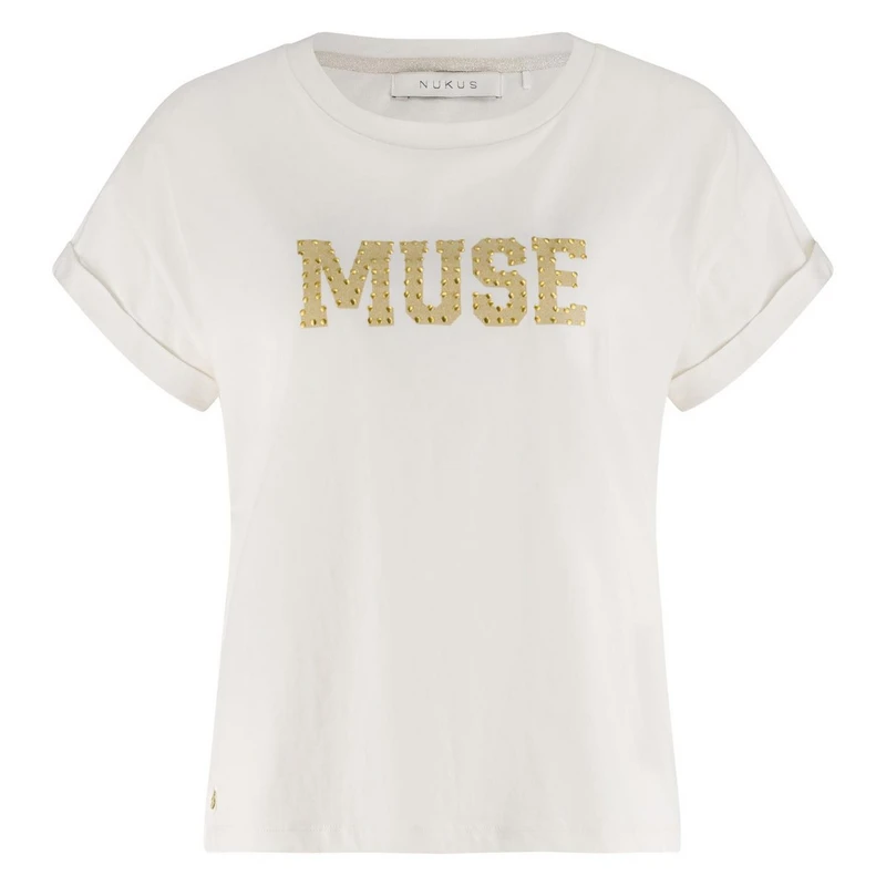 Dames T-shirt LOU SHIRT Nukus OFF-WHITE