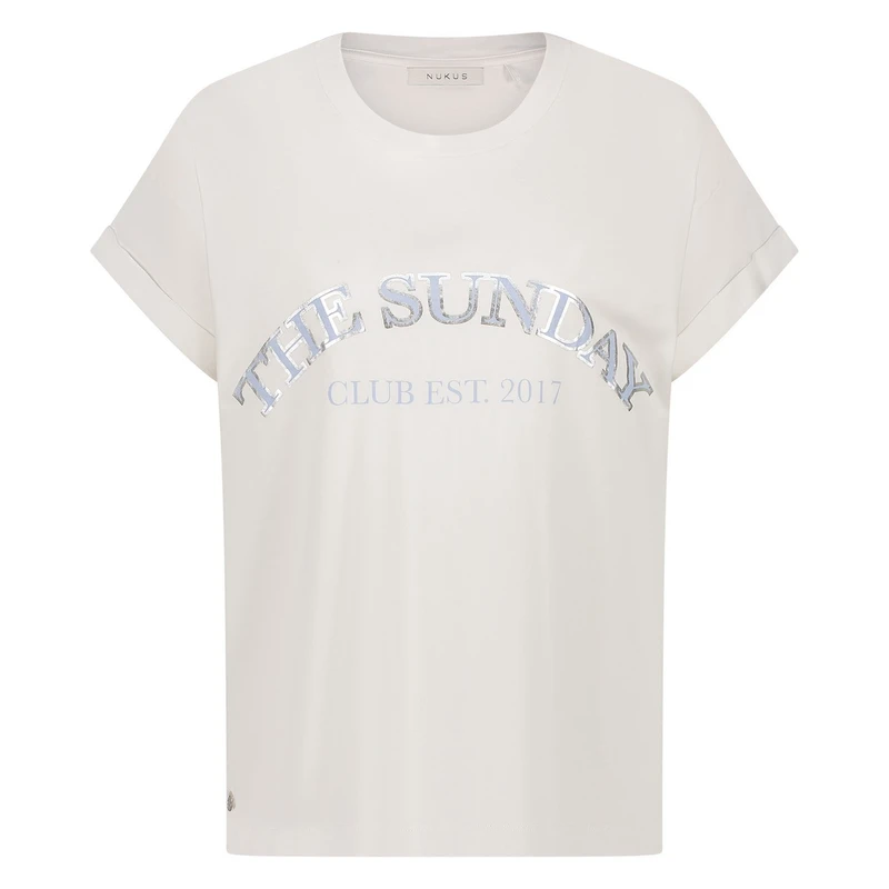 Dames T-shirt Meike Nukus OFF-WHITE