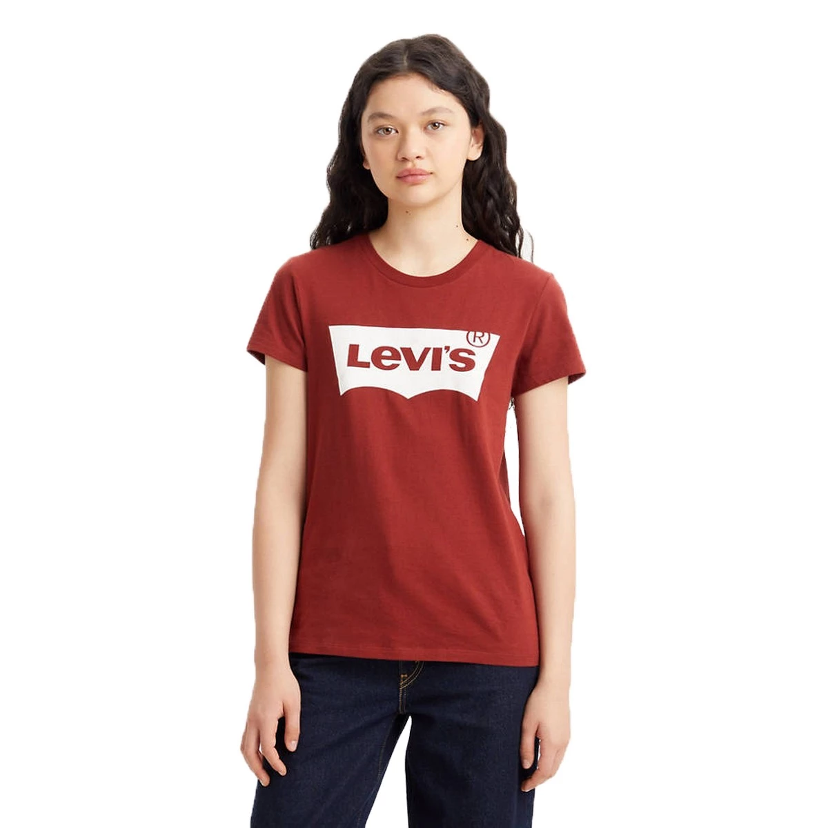 katoen Goedkeuring Bewijzen Levi's dames t-shirt met logo print | Van Uffelen Mode