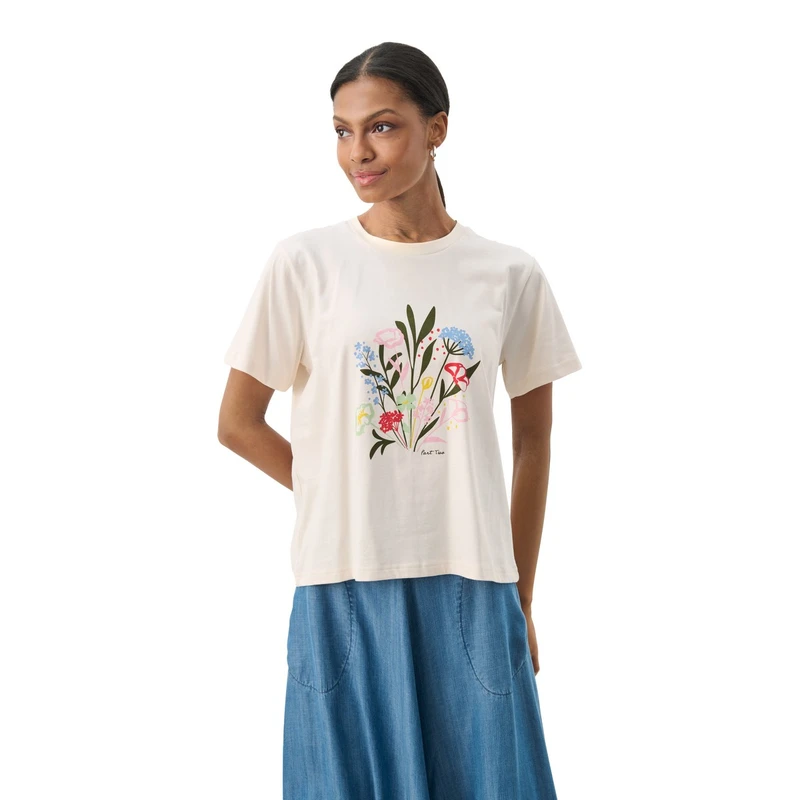 Dames T-shirt Nahid Part Two WIT DESSIN