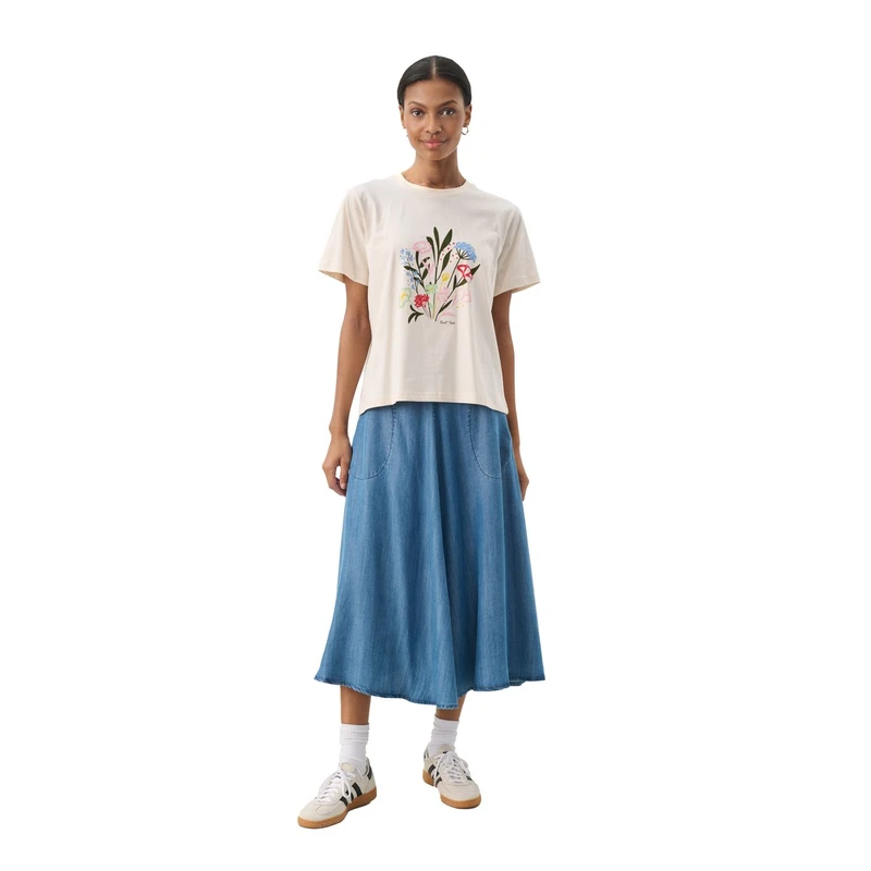 Dames T-shirt Nahid Part Two WIT DESSIN