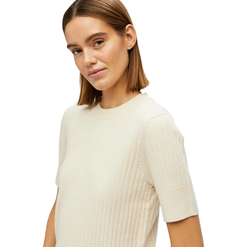 Dames T-shirt OBJNOELLE Object ZAND