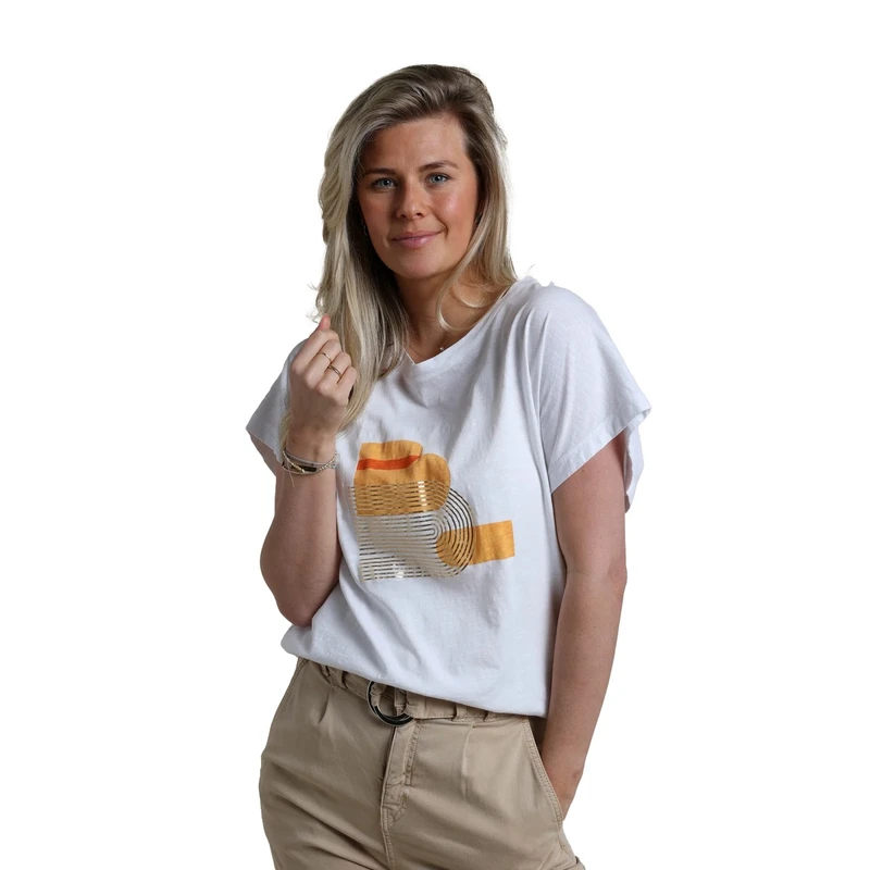Dames T-shirt Sebugal shirt Nukus Wit
