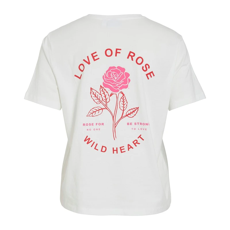 Dames T-shirt VIHIVA Vila BLAUW DESSIN
