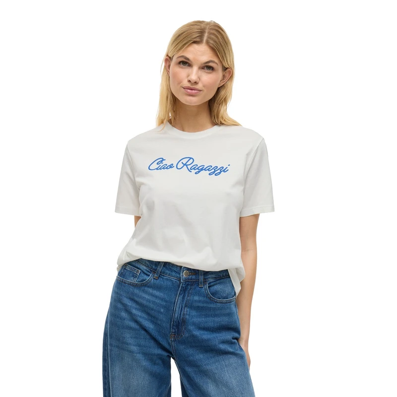 Dames T-shirt VISYBIL Vila WIT DESSIN