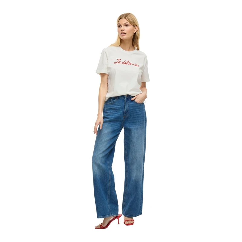Dames T-shirt VISYBIL Vila Wit